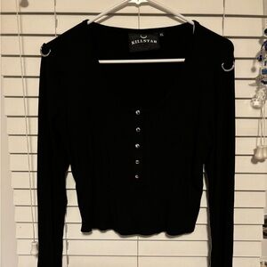 KILLSTAR Long Sleeve Crop Top